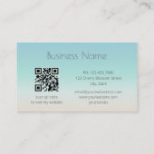 シルバーシーウミガメ |沿岸QRコード 名刺 (裏面)