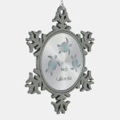 シルバーシーウミガメ | Melle Kalikimaka |ハワイアン スノーフレークピューターオーナメント (左)