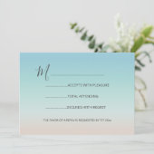 シルバーシーカメターコイズビーチウェディング 招待状 (スタンド正面)