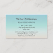 シルバーシーカメターコイズ沿岸 名刺 (裏面)