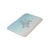 シルバーシーカメビーチスタイルターコイズ バスマット (アングル)