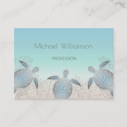 シルバーシーカメ沿岸QRコード 名刺 (正面)