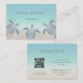 シルバーシーカメ沿岸QRコード 名刺 (正面/裏面)