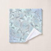 シルバーシーカメ紫模様 バスタオルセット (ウォッシュタオル)