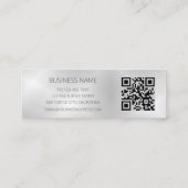 シルバーシーカメQRコードビーチスタイル スキニー名刺 (裏面)