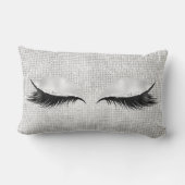 シルバーシークイングリッターブラックグラムメイクアップまばたき1 ランバークッション (裏面)