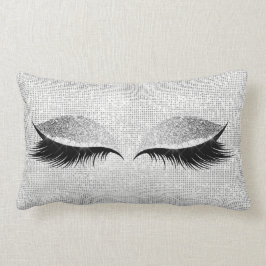 シルバーシークイングリッターブラックグレームメイクアップまばたき ランバークッション
