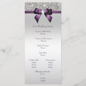 シルバーシークインパープルボウ結婚式 プログラム (裏面)