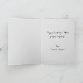 シルバーシークインフォトコラージュハッピーバースデーカード カード (内部)