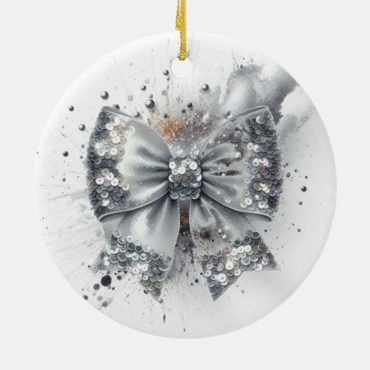 シルバーシークインボウグラムラディエンス セラミックオーナメント (裏面)