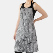 シルバーシークイン、グラマラスなシームレスな背景。 エプロン (インサイチュ)