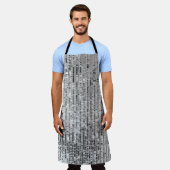 シルバーシークイン、グラマラスなシームレスな背景。 エプロン (着用した状態)