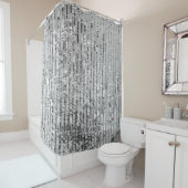 シルバーシークイン、グラマラスなシームレスな背景。 シャワーカーテン (インサイチュ)