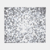 シルバーシークイン：モザイクの背景のキラキラ フリースブランケット (正面(横))