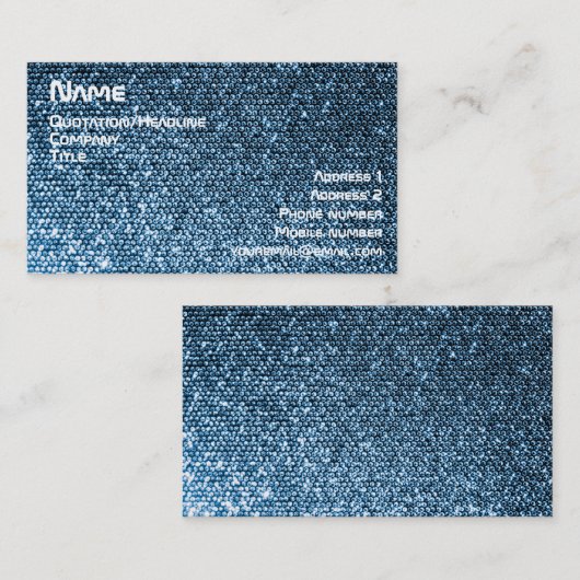 シルバーシークイン 名刺 (正面/裏面)