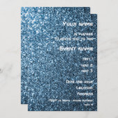 シルバーシークイン 招待状 (正面/裏面)