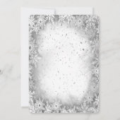 シルバーシークンズドレススノーフレークブライダルシャワー 招待状 (裏面)