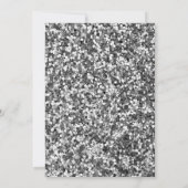 シルバーシークンズドレスホログラフィック50誕生日 招待状 (裏面)