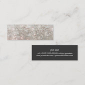 シルバーシーケンズミニプロファイルカード スキニー名刺 (正面/裏面)