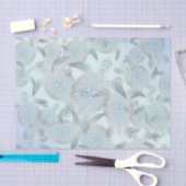 シルバーシータートルズパープル模様 薄葉紙 (クラフト)