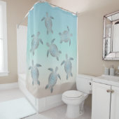 シルバーシータートルズビーチ シャワーカーテン (インサイチュ)
