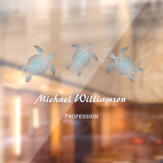 シルバーシータートルターコイズコースタル  ウィンドウサイン (シート2)