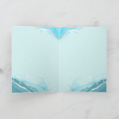 シルバーシータームズブルーインクカスタム誕生日 カード (内部)