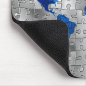 シルバーシーブルー大陸3Dエフェクト マウスパッド (コーナー)