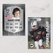 シルバーシールドサッカートレーディングカードプレイヤーカード コーリングカード (正面/裏面)