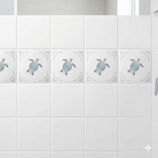 シルバーシー turtle 白い海岸 タイル