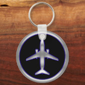 シルバージェット機 キーホルダー (正面)