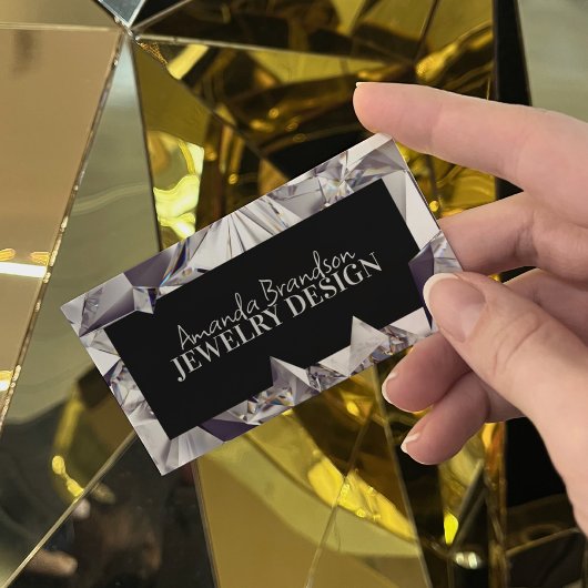 シルバージェムストーンダイヤモンドジュエラージュエリーデザイン 名刺