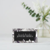 シルバージェムストーンダイヤモンドジュエラージュエリーデザイン 名刺 (スタンド正面)