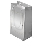 シルバージェム&グリッター25歳の誕生日パーティー スモールペーパーバッグ (裏面アングル)