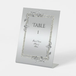 シルバージェム&グリッター25結婚周年記念 台座サイン