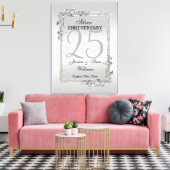シルバージェム&グリッター25結婚周年 キャンバスプリント (インサイチュ (リビング))