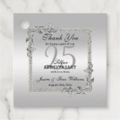 シルバージェム&グリッター25結婚周年 フェイバータグ (正面)