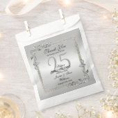 シルバージェム&グリッター25結婚周年 フェイバーバッグ (クリップ留めされた状態)