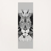 シルバージオメトリックライオン ヨガマット (正面)