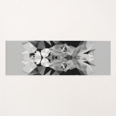 シルバージオメトリックライオン ヨガマット (正面(横))