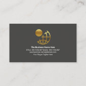 シルバージクールェット機空港航空パイロット 名刺 (裏面)