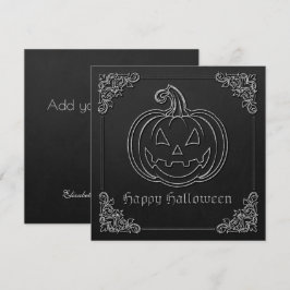 シルバージャックO'ランタンハロウィングリーティングカード