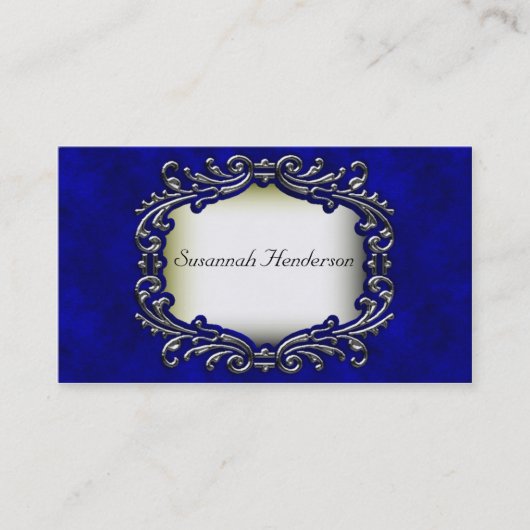 シルバージュエルオンブルーベルベットの名刺 名刺 (正面)