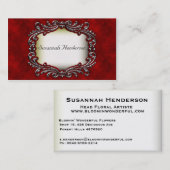 シルバージュエルオンレッドベルベット 名刺 (正面/裏面)