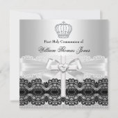 シルバージュエルクロスボーイファースト聖餐式 招待状 (正面)