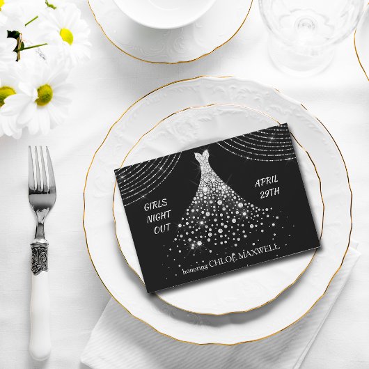 シルバージュエルドレスバチェロレッテ招待状 招待状