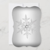 シルバージュエルボウの雪の結晶のキンセアネーラ 招待状 (裏面)