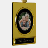 シルバージュエル結婚ゴールデン記念写真 ゴールドプレートバナーオーナメント (右)