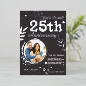 シルバージュビリーハート結婚25周年 箔シーズンカード (立ち正面)