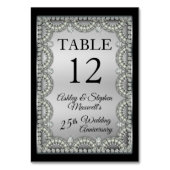 シルバージュビリー ダイヤモンド 25周年記念 テーブルナンバー (裏面)